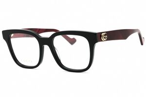 NWT Gucci GG0958O-008 Red Rectangular 52mm Glasses